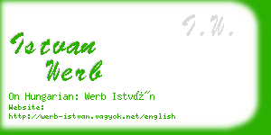 istvan werb business card